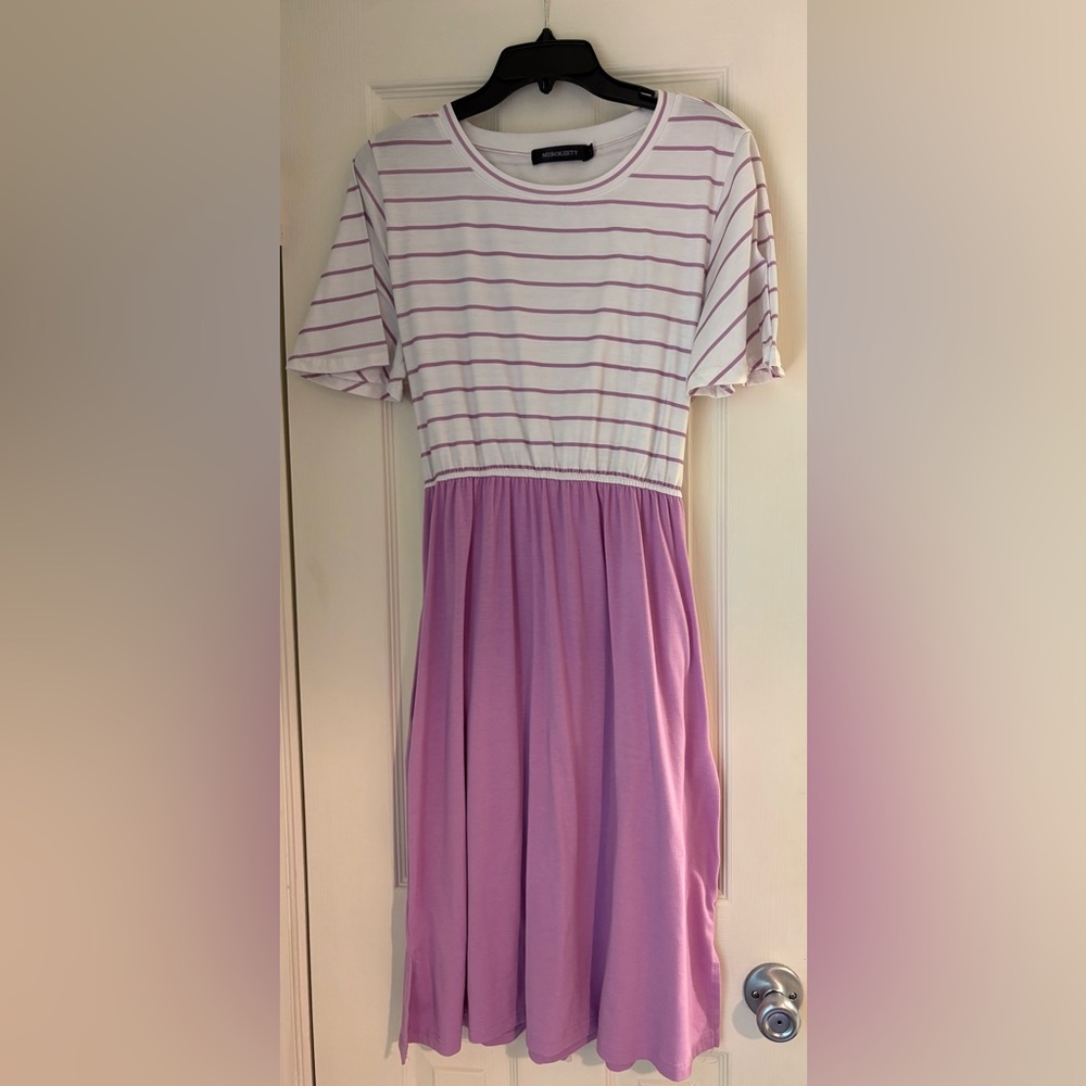 Merokeety M Dress – Pockets + Bow Back, Teacher-Perfect!